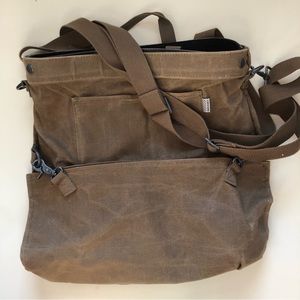 Brown Canvas Crossbody Bag